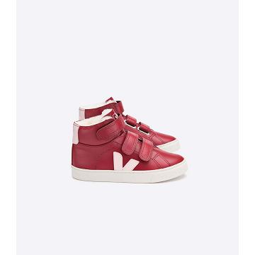 Veja ESPLAR MID FURED LEATHER Hoog Kinderen Rood | NL 682UZG